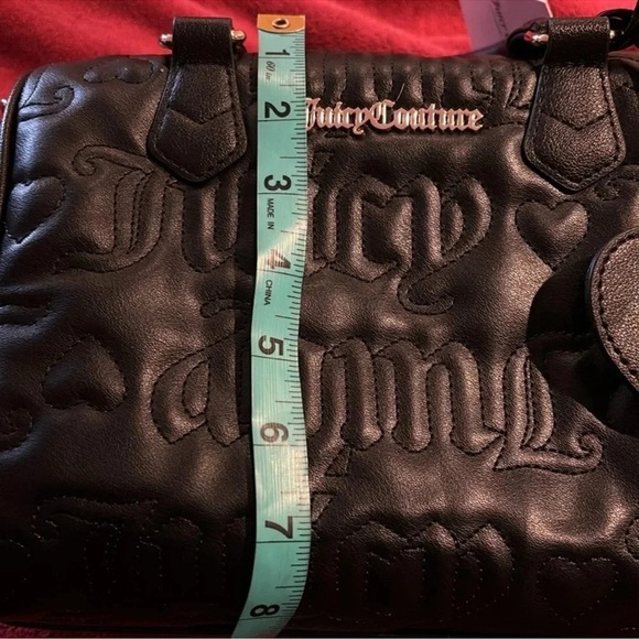 Juicy couture Black Embossed Leather Boston Bag - Picture 6 of 9